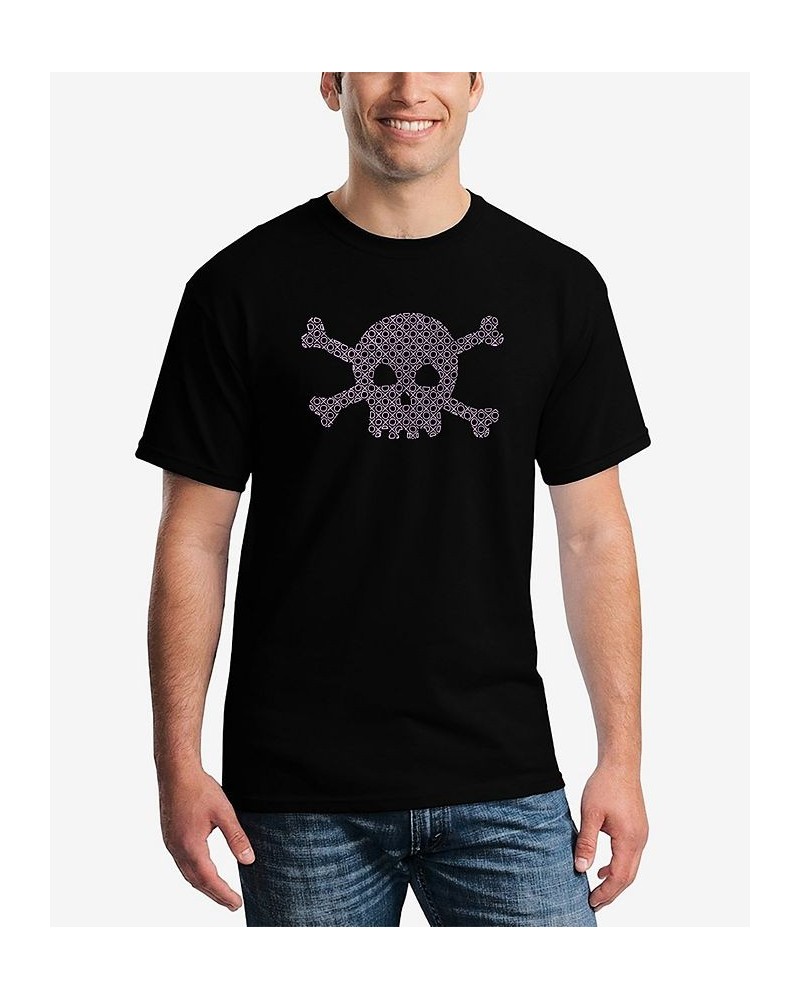 Men's Word Art Xoxo Skull T-shirt Black $17.84 T-Shirts