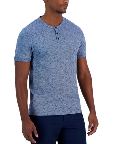 Men's Short-Sleeve Blurred Feeder Stripe T-Shirt Blue $11.19 T-Shirts