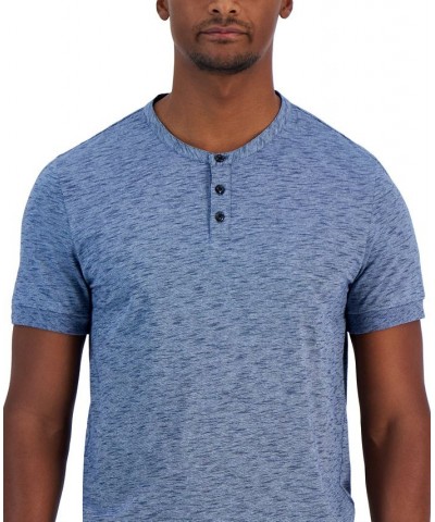 Men's Short-Sleeve Blurred Feeder Stripe T-Shirt Blue $11.19 T-Shirts
