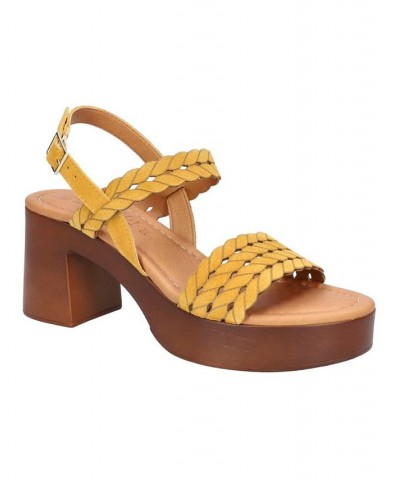 Women's Jud-Italy Platform Sandals Yellow $46.25 Shoes