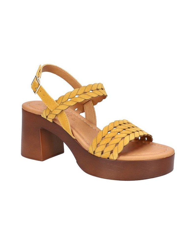 Women's Jud-Italy Platform Sandals Yellow $46.25 Shoes