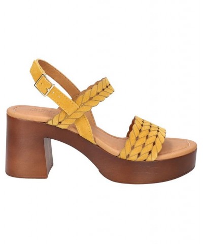 Women's Jud-Italy Platform Sandals Yellow $46.25 Shoes