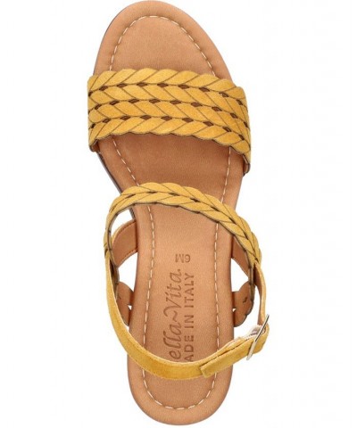 Women's Jud-Italy Platform Sandals Yellow $46.25 Shoes