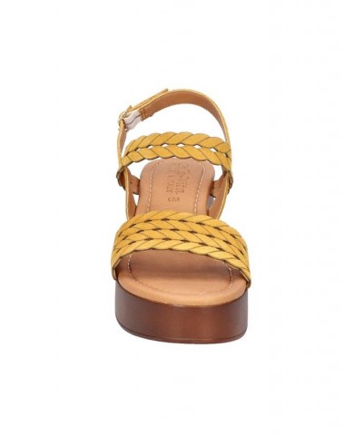 Women's Jud-Italy Platform Sandals Yellow $46.25 Shoes