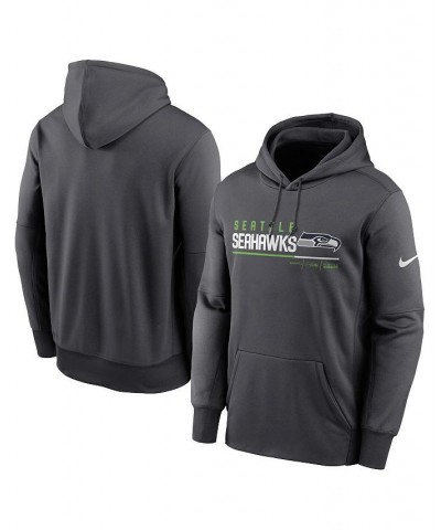 Men's Anthracite Seattle Seahawks Prime Logo Name Split Pullover Hoodie $37.80 Sweatshirt
