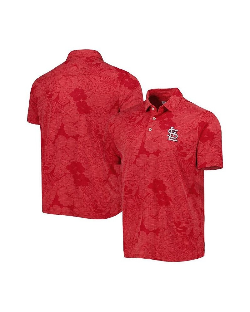 Men's Red St. Louis Cardinals Miramar Blooms Polo Shirt $64.80 Polo Shirts