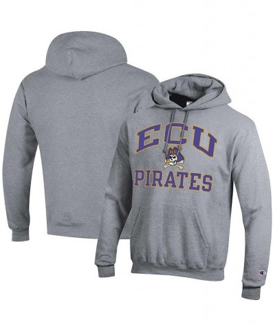 Men's Heather Gray ECU Pirates High Motor Pullover Hoodie $28.70 Sweatshirt