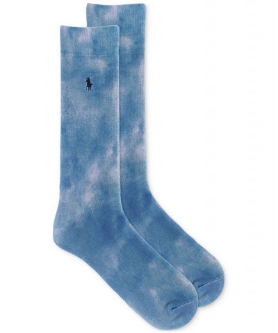 Men's Polo Rocks Cloud Roll Top Socks Blue $16.52 Socks