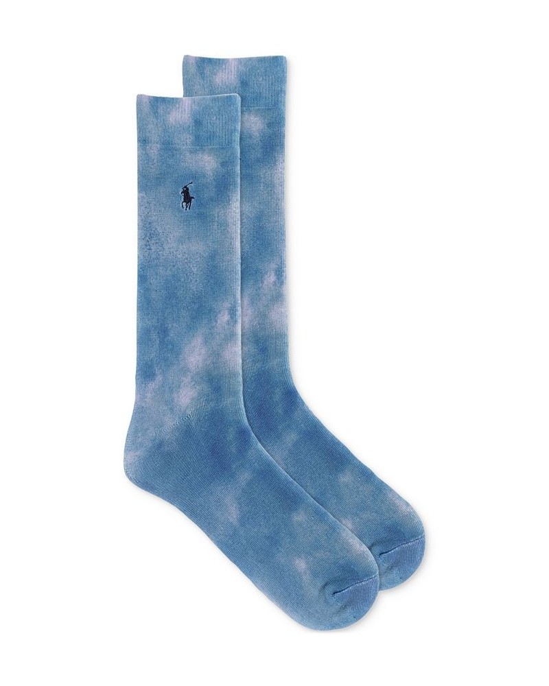 Men's Polo Rocks Cloud Roll Top Socks Blue $16.52 Socks