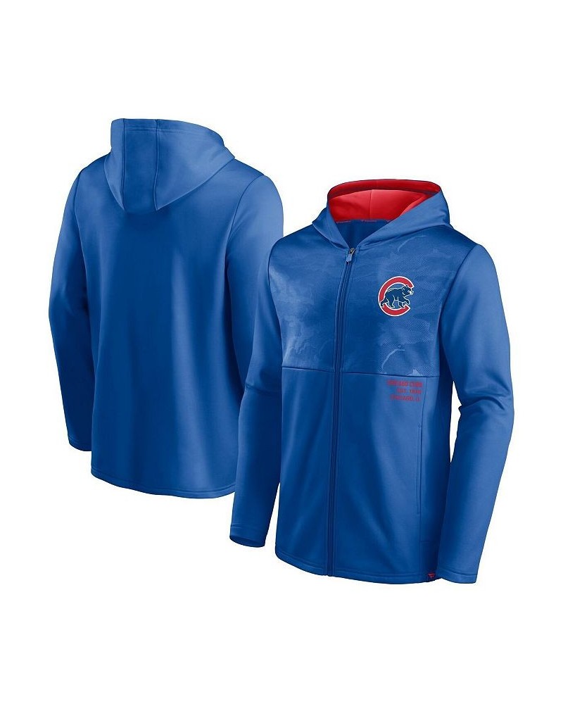 Men's Branded Royal Chicago Cubs Primary Logo Full-Zip Hoodie $37.60 Sweatshirt