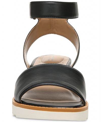 Constancia Ankle-Strap Wedge Sandals Black $35.78 Shoes