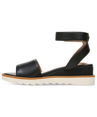 Constancia Ankle-Strap Wedge Sandals Black $35.78 Shoes