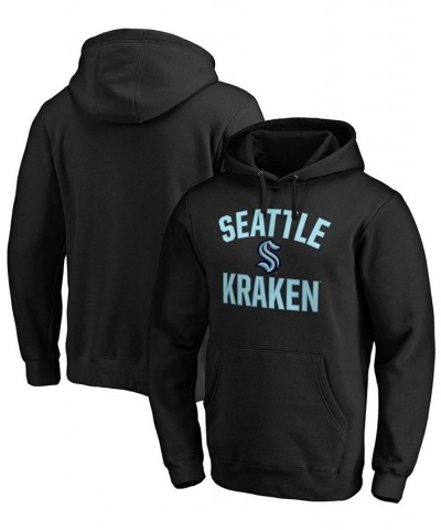 Men's Black Seattle Kraken Victory Arch Pullover Hoodie $29.57 Sweatshirt