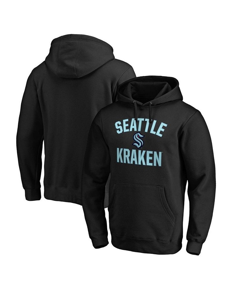 Men's Black Seattle Kraken Victory Arch Pullover Hoodie $29.57 Sweatshirt