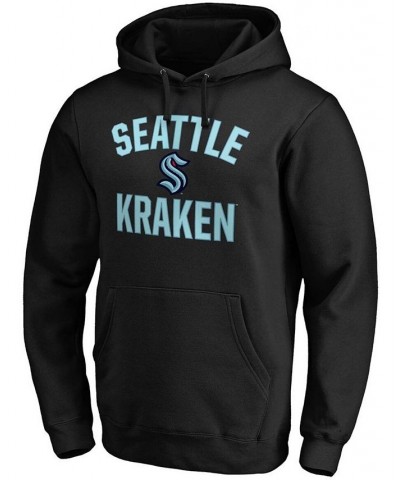 Men's Black Seattle Kraken Victory Arch Pullover Hoodie $29.57 Sweatshirt