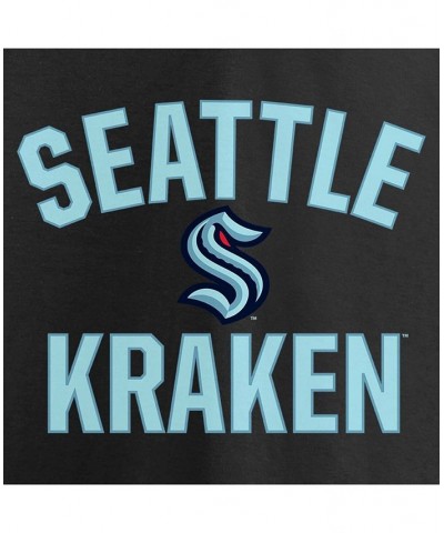 Men's Black Seattle Kraken Victory Arch Pullover Hoodie $29.57 Sweatshirt