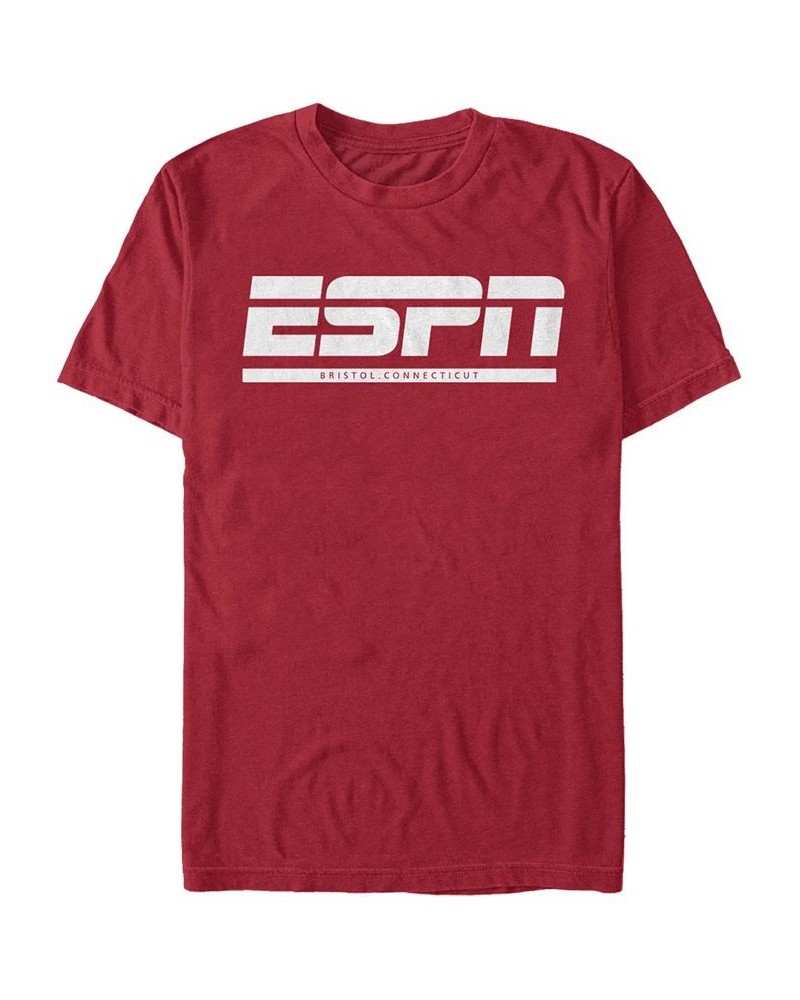 Men's ESPN Bristol Short Sleeve Crew T-shirt Cardinal $17.15 T-Shirts