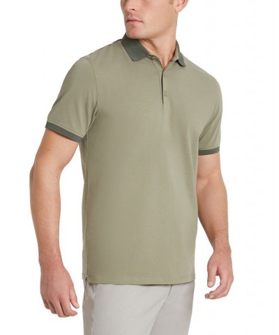 Men's Solid Button Placket Polo Shirt PD01 $28.98 Polo Shirts