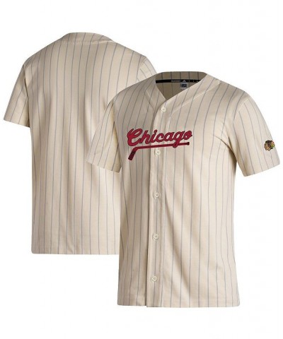 Men's White Chicago Blackhawks Baseball Button-Up Shirt $45.60 Shirts