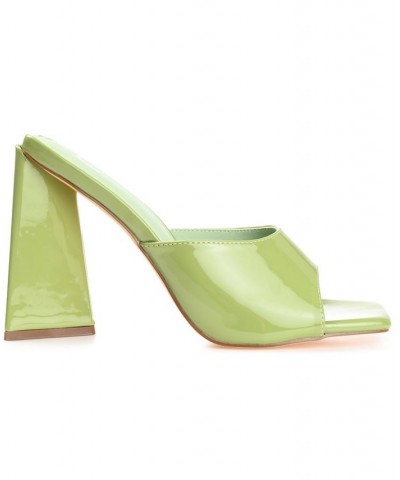 Women's Kammali Sculpted Heel Sandals Green $36.30 Shoes