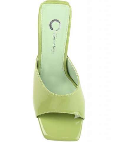 Women's Kammali Sculpted Heel Sandals Green $36.30 Shoes