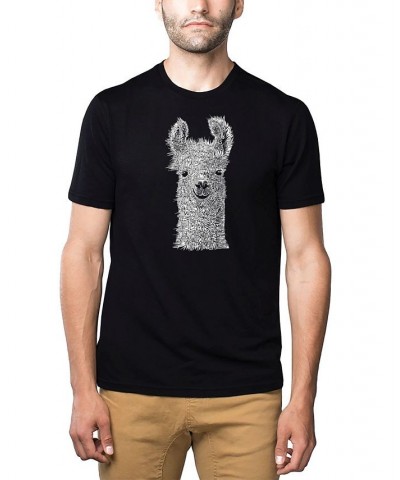 Mens Premium Blend Word Art T-Shirt - Llama Black $24.29 T-Shirts