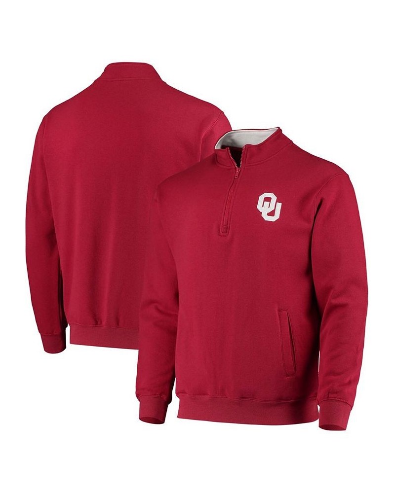 Men's Crimson Oklahoma Sooners Tortugas Logo Quarter-Zip Jacket $28.20 Sweatshirt