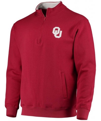 Men's Crimson Oklahoma Sooners Tortugas Logo Quarter-Zip Jacket $28.20 Sweatshirt