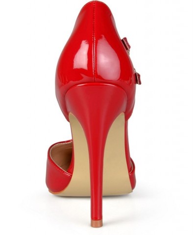 Women's Tru T-Strap Stilettos Red $49.00 Shoes