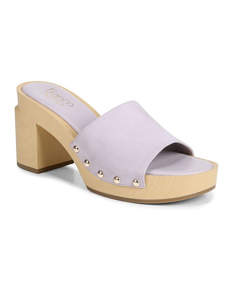 Capri-Clog Slide Sandals Purple $63.00 Shoes