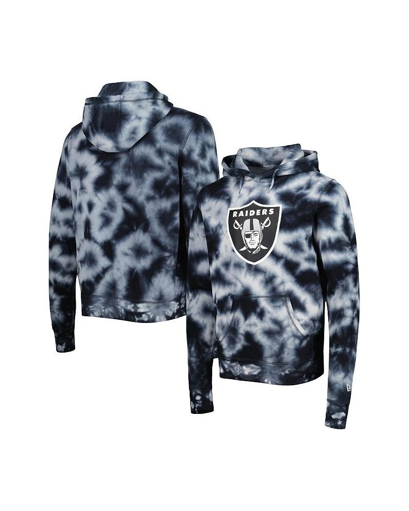 Men's Black Las Vegas Raiders Team Tie-Dye Pullover Hoodie $29.40 Sweatshirt