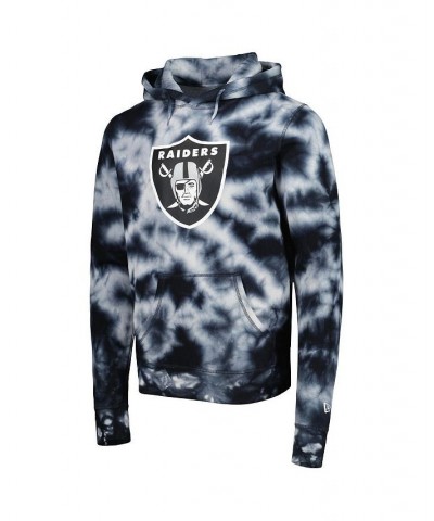 Men's Black Las Vegas Raiders Team Tie-Dye Pullover Hoodie $29.40 Sweatshirt