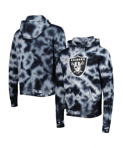 Men's Black Las Vegas Raiders Team Tie-Dye Pullover Hoodie $29.40 Sweatshirt