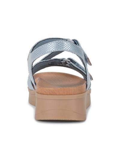 Women's Gidget Wedge Sandal Blue $36.55 Shoes