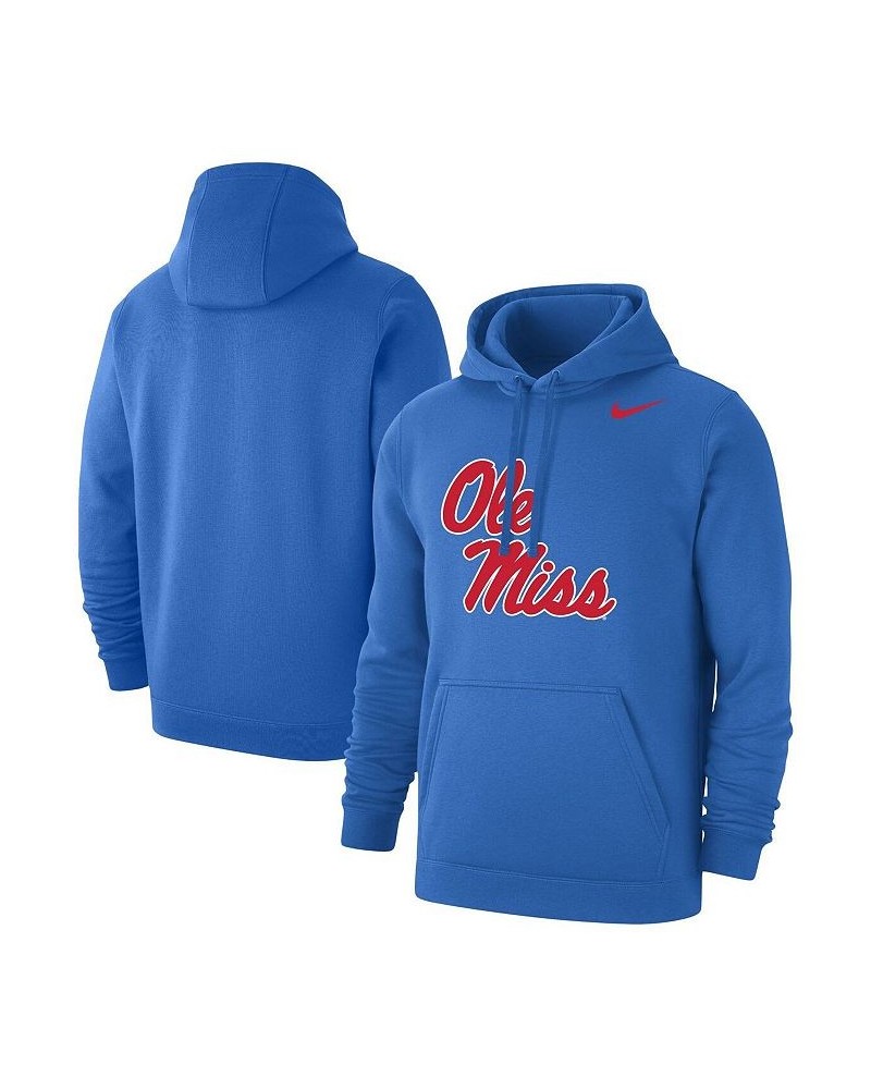 Men's Powder Blue Ole Miss Rebels Logo Club Pullover Hoodie $35.70 Sweatshirt