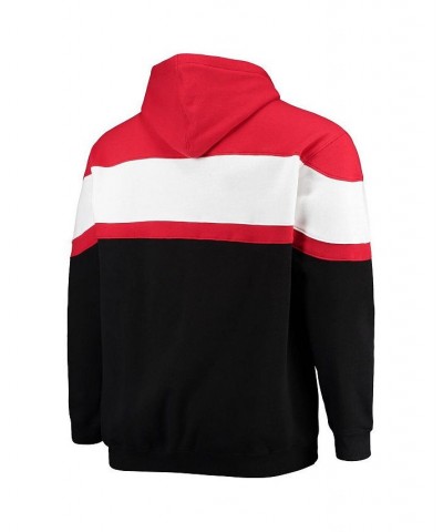 Men's Red, Black LA Clippers Big and Tall Colorblock Wordmark Tripod Full-Zip Hoodie $27.26 Sweatshirt