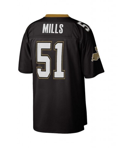 Men's Sam Mills Black New Orleans Saints 1987 Legacy Replica Jersey $85.00 Jersey