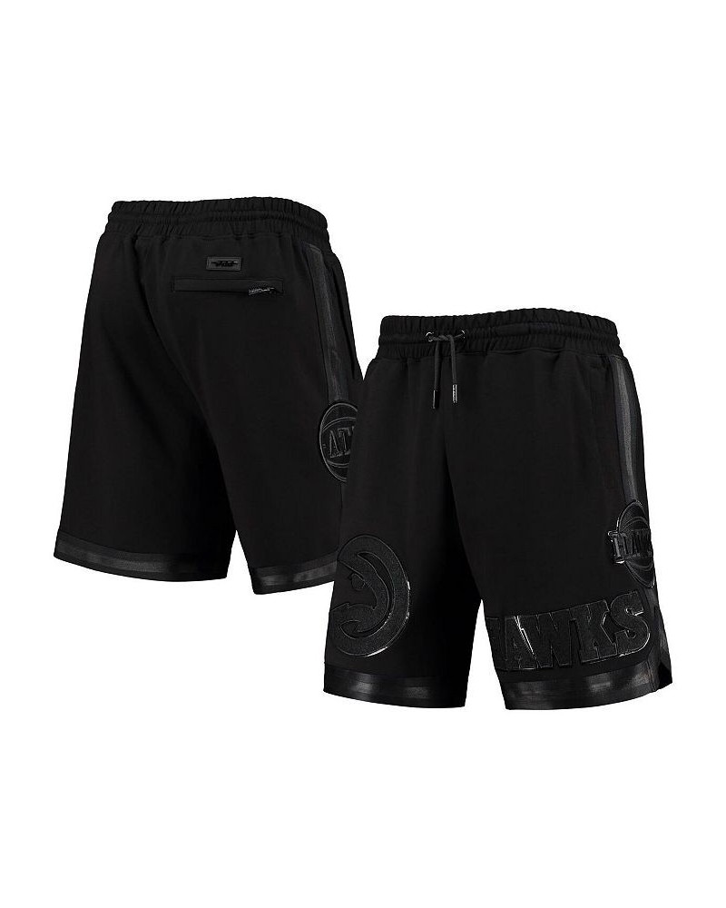 Men's Atlanta Hawks Triple Black Gloss Shorts $44.00 Shorts