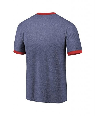 Men's Threads Heathered Navy Washington Capitals Ringer Contrast Tri-Blend T-shirt $27.92 T-Shirts