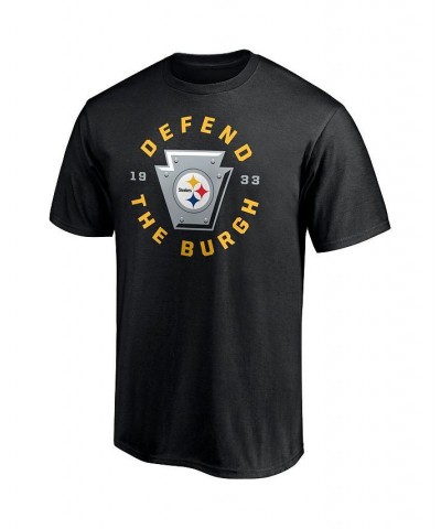Men's Branded Black Pittsburgh Steelers Hometown 1st Down T-shirt $21.27 T-Shirts