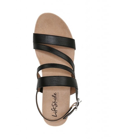 Discover Strappy Wedge Sandals Black $45.05 Shoes