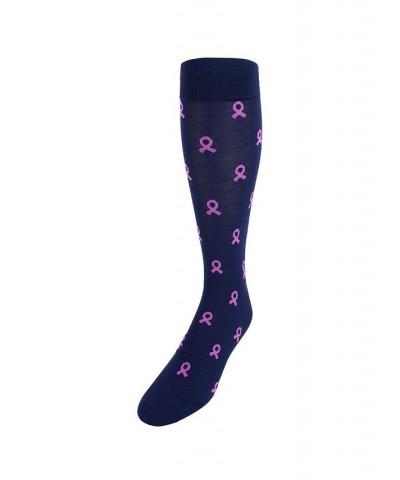 Breast Cancer Awareness Over The Calf Mercerized Cotton Socks $15.58 Socks