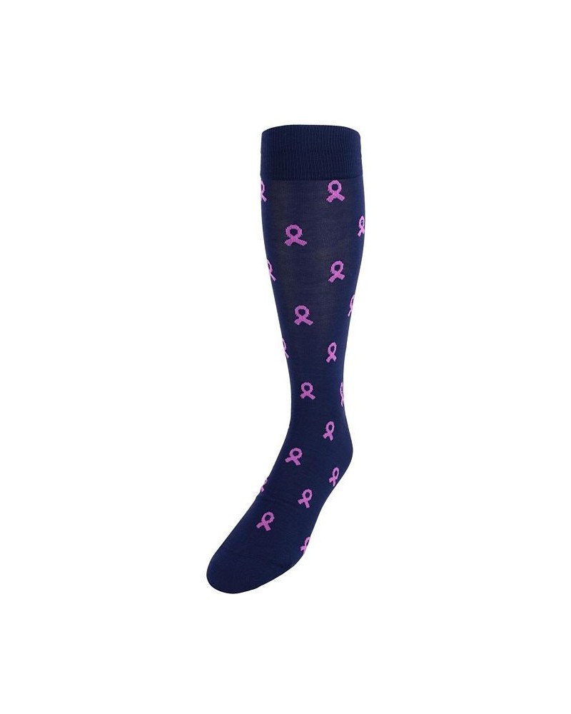 Breast Cancer Awareness Over The Calf Mercerized Cotton Socks $15.58 Socks