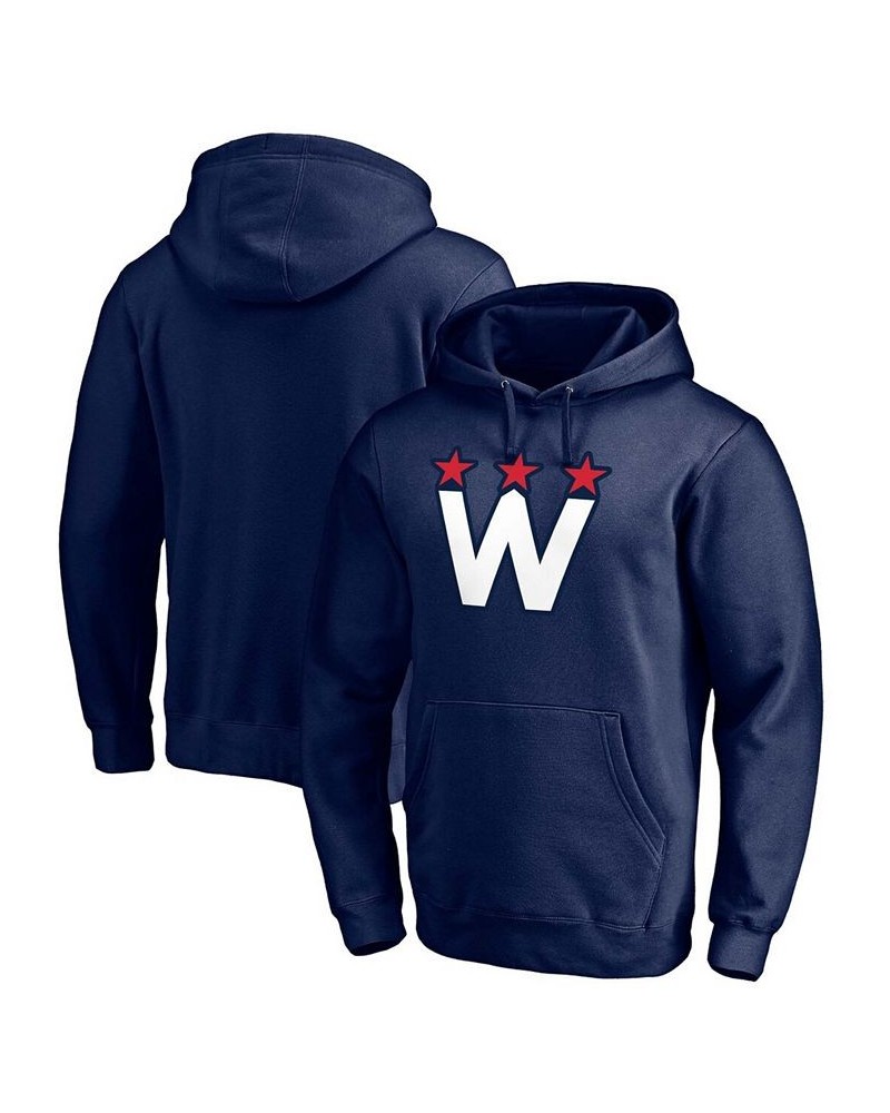 Men's Navy Washington Capitals Alternate Team Logo Pullover Hoodie $29.00 Sweatshirt