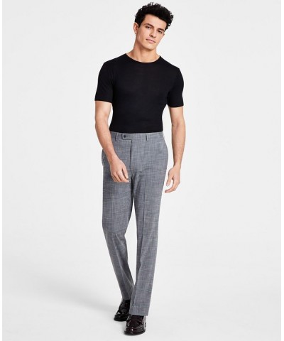 Men's Slim-Fit Grey Plaid Dress Pants Gray $25.49 Pants