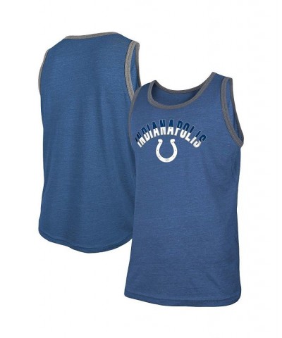 Men's Heathered Royal Indianapolis Colts Ringer Tri-Blend Tank Top $12.71 T-Shirts