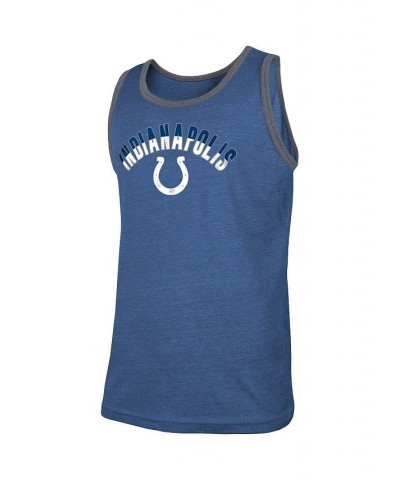 Men's Heathered Royal Indianapolis Colts Ringer Tri-Blend Tank Top $12.71 T-Shirts