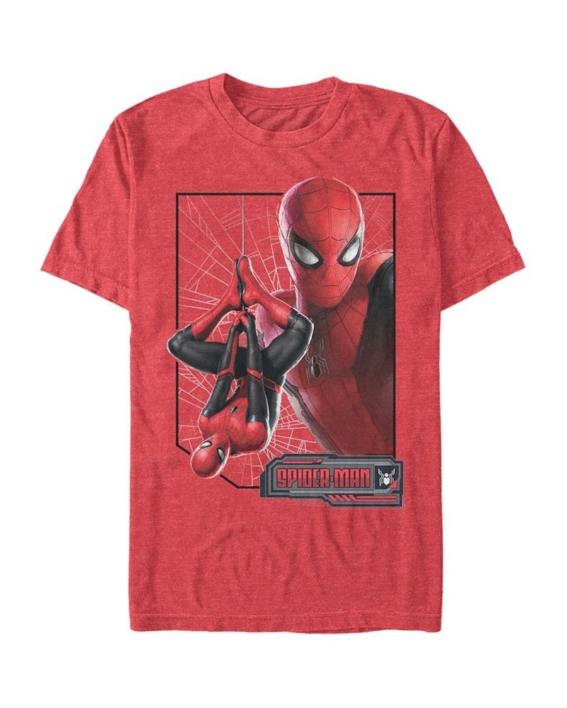 Marvel Men's Spider-Man Upside-Down Profile Spider-Man Short Sleeve T-Shirt Red $19.94 T-Shirts
