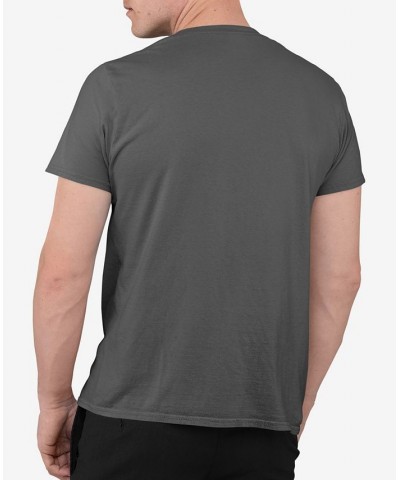 Men's California Hearts Word Art Short Sleeve T-shirt Gray $17.84 T-Shirts