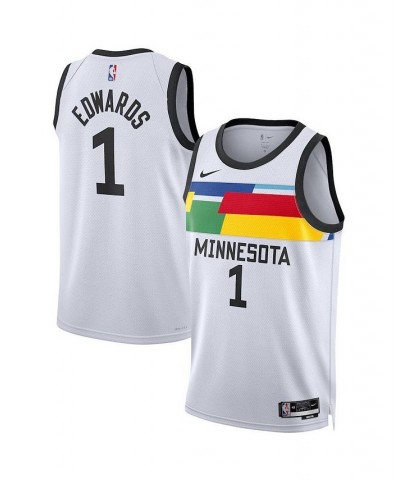 Men's and Women's Anthony Edwards White Minnesota Timberwolves 2022/23 City Edition Swingman Jersey $48.10 Jersey